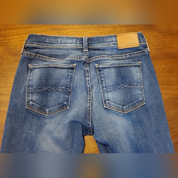 Lucky Brand Brooke‎ Skinny Ankle White Oak Denim Selvedge Jeans  Size 0/25 - Picture 12 of 16